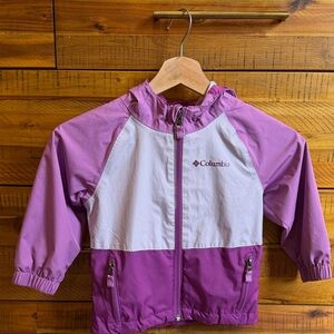 Columbia Two-Tone Purple and Gray Rain Jacket